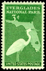 Everglades National Park 3c 1947 issue U.S. stamp