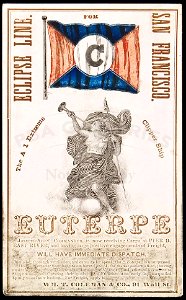 EUTERPE Clipper ship sailing card 37597 2