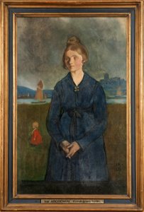 Eva med Bohus fästning i bakgrunden, 1907 (Ivar Arosenius) - Nationalmuseum - 32535