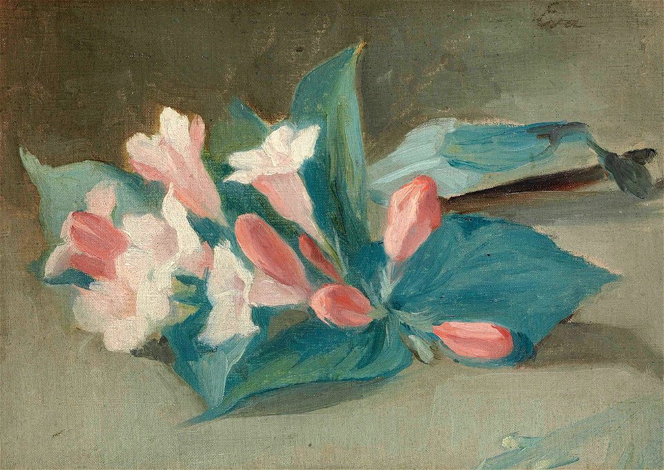 Eva Gonzales - Fleurs (panel)