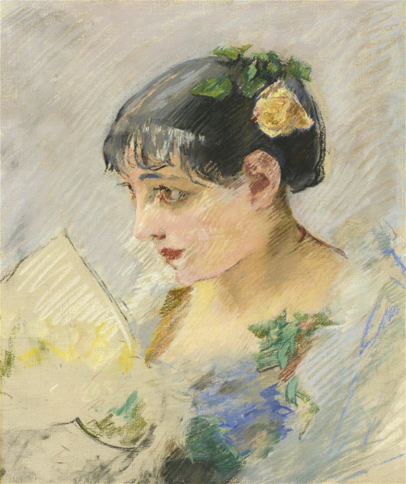 Eva Gonzalès - L'Espangole (Portrait de la modiste). Free illustration for personal and commercial use.