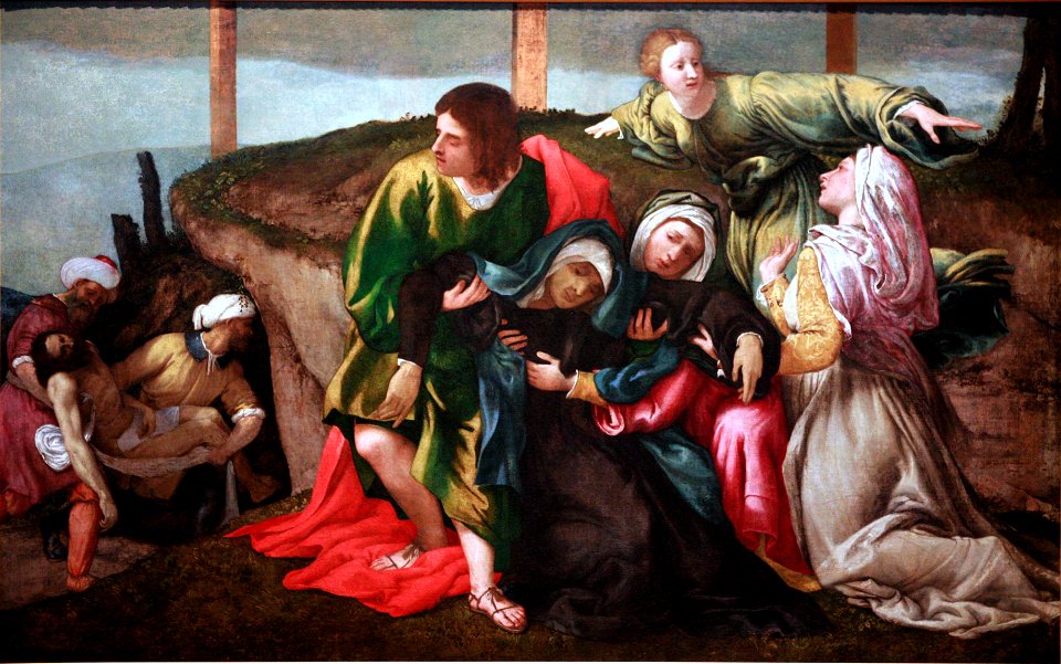 Evanouissement de la Vierge pendant le transport du Christ au tombeau-Lorenzo Lotto mg 9997