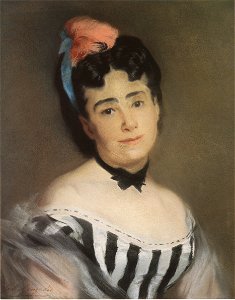 Eva Gonzalès - Portrait de Madame E. G. (Emmanuel Gonzalès), mère de l’artiste. Free illustration for personal and commercial use.