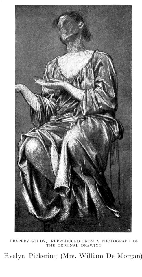 Evelyn De Morgen Pickering - Drapery study