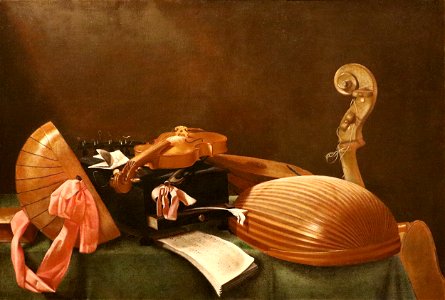 Evaristo Baschenis (Bergamo 1617-1677) - Strumenti musicali (1670 circa) - Accademia di Carrara - Bergamo