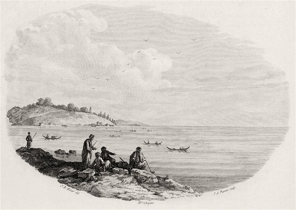 Everyday life scene on the shores of the Hellespont - Choiseul-gouffier Gabriel Florent Auguste De - 1822