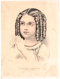 Evening prayer-Hallowed be thy name - lith. & pub. by Currier & Ives. LCCN97502893