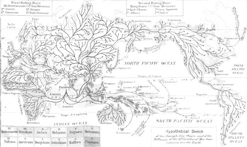 Evolution of Life (1873) map