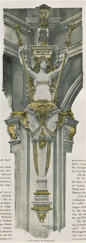 Ewald Thiel - Eck-Karyatide im Sitzungssaal des Reichstagsgebäudes