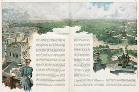 Ewald Thiel - Rundblick vom Dach des Reichstagsgebäudes, c. 1895