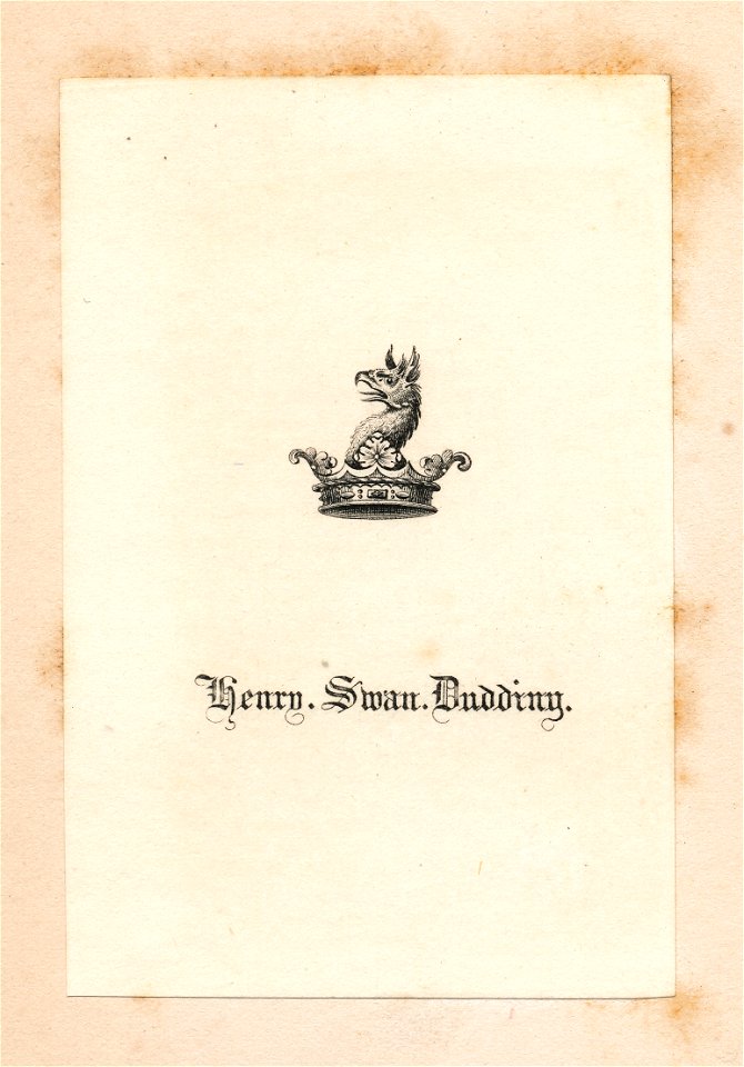 Ex libris Henry Swan Dudding, from Gibbon, Empire, 1815 ed