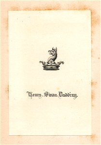 Ex libris Henry Swan Dudding, from Gibbon, Empire, 1815 ed
