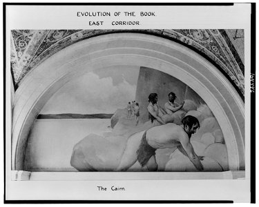 Evolution of the book, east corridor. The cairn - J.W. Alexander, artist. LCCN91483015