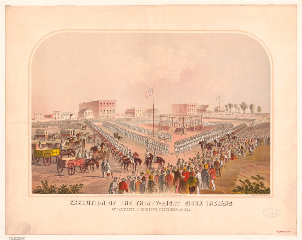 Execution of the thirty-eight Sioux Indians, at Mankato, Minnesota, December, 26, 1862 LCCN2003672892