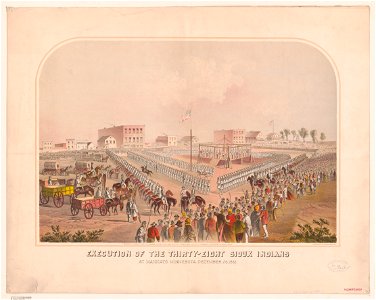 Execution of the thirty-eight Sioux Indians, at Mankato, Minnesota, December, 26, 1862 LCCN2003672892