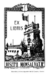 Ex libris Joseph Monsalvatje 1917