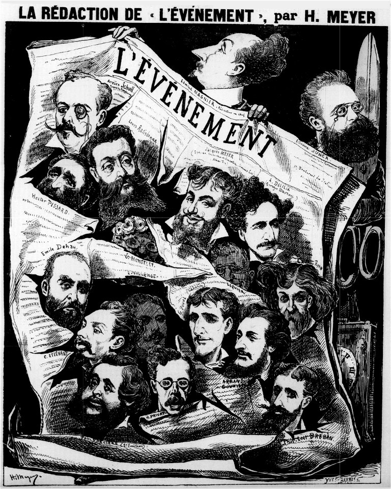Evénement, rédaction, par H. Meyer (Sifflet, 1875-01-10)