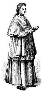 Evêque en rochet mantelet et mozette