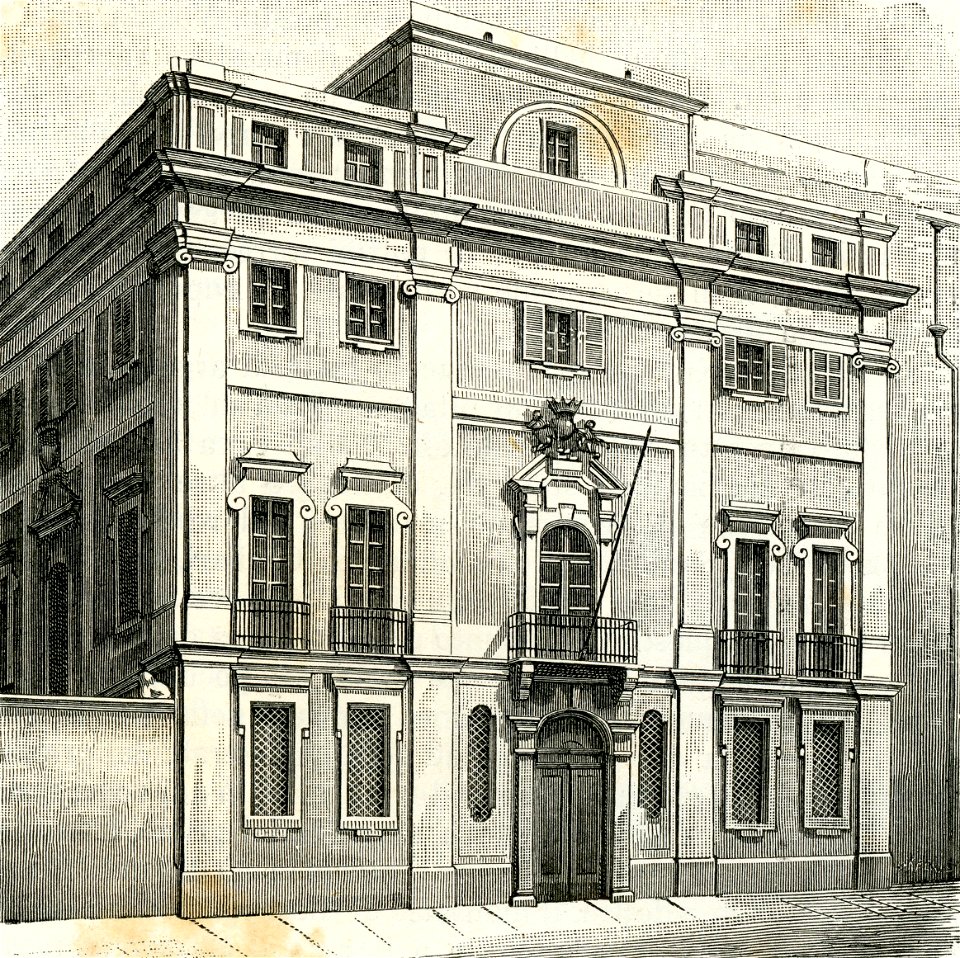 Ex Palazzo di Città, (xilografia di Barberis 1895)