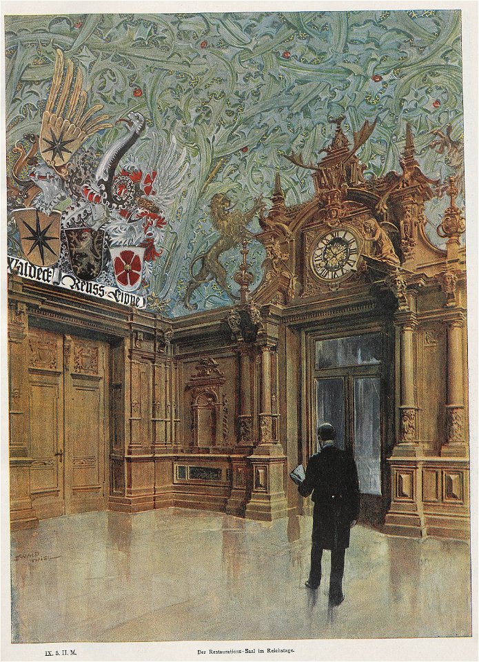 Ewald Thiel - Der Restaurations-Saal im Reichstag 