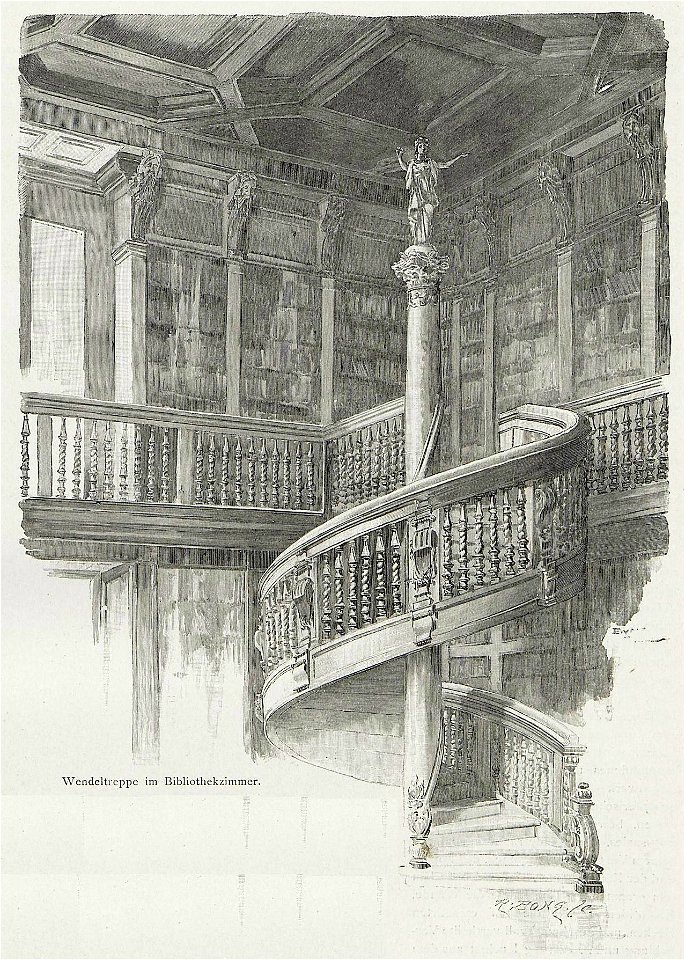Ewald Thiel - Wendeltreppe im Bibliothekszimmer des Reichstags