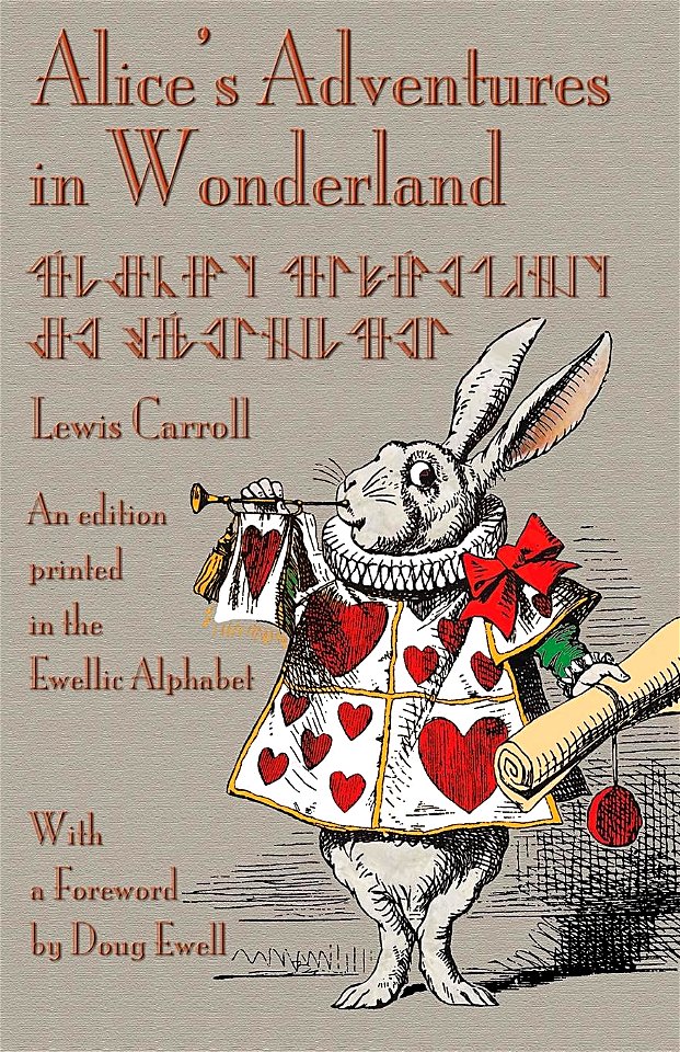 Ewellic alphabet - Alice's Adventures in Wonderland - book cover