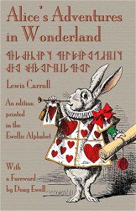 Ewellic alphabet - Alice's Adventures in Wonderland - book cover