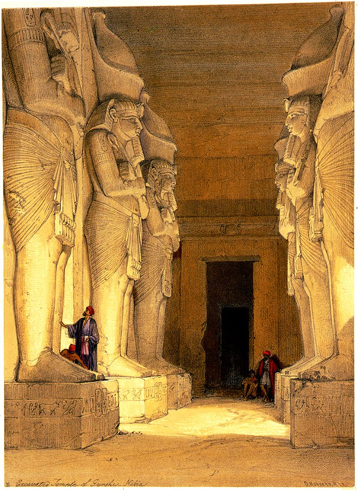Excavated Temple of Gyrshe, Nubia-David Roberts