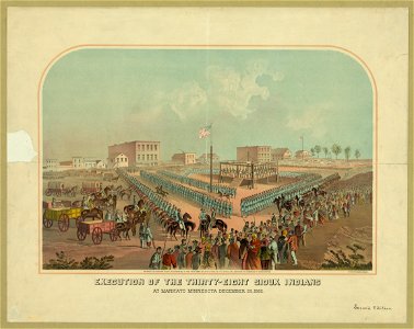 Execution of the thirty-eight Sioux Indians at Mankato Minnesota, December 25, 1862 LCCN2004667224