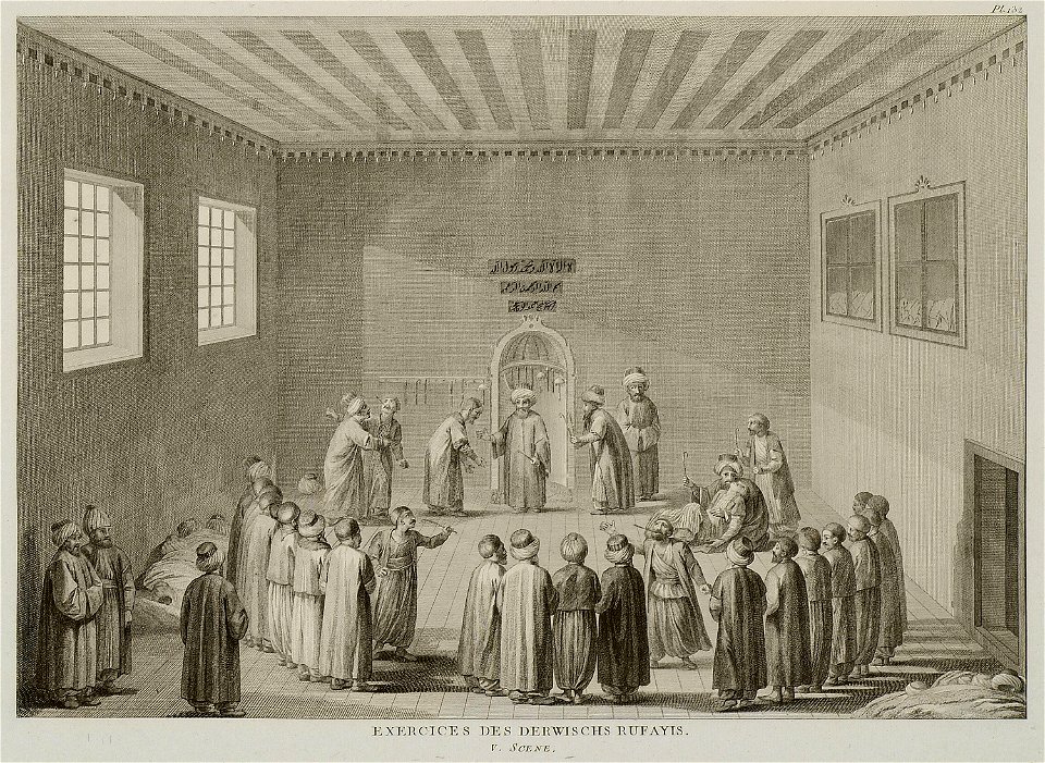 Exercices des derwischs Rufayis - D'ohsson Mouradgea - 1790