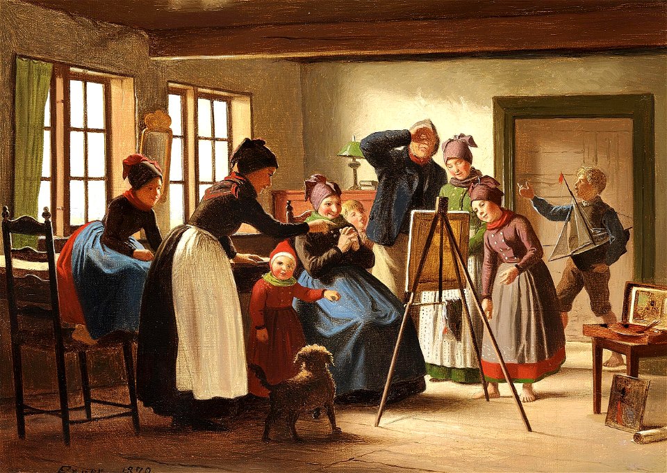 Julius Exner - Medens Kunstneren er ude - 1879
