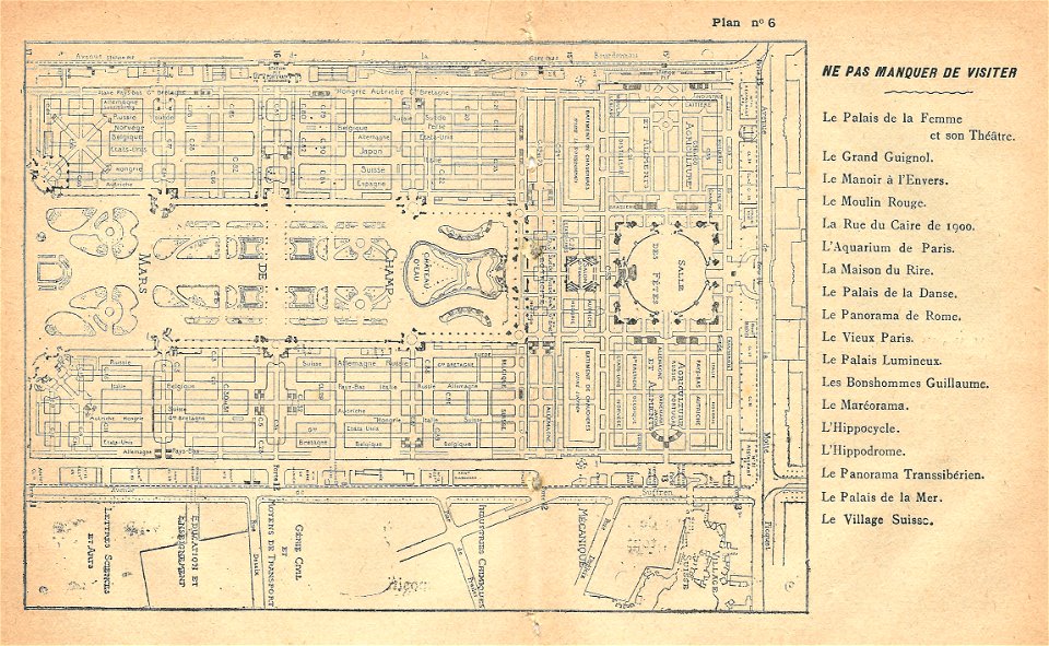 Expo 1900-plan division 6