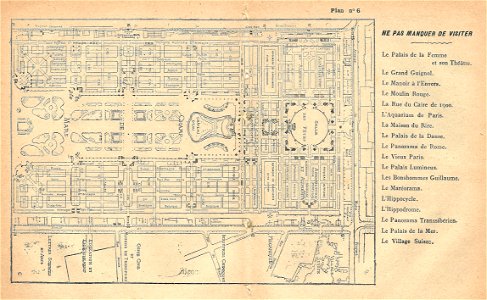 Expo 1900-plan division 6