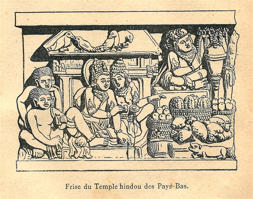 Expo 1900-temple hindou des Pays-Bas-détail