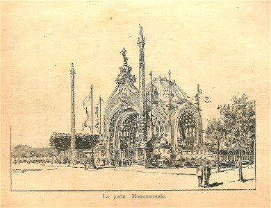 Expo 1900-porte monumentale-1. Free illustration for personal and commercial use.
