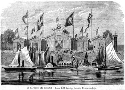 Expo univ 1867 Le pavillon des régates par Lancelot (Adrien Fleuret, architecte)