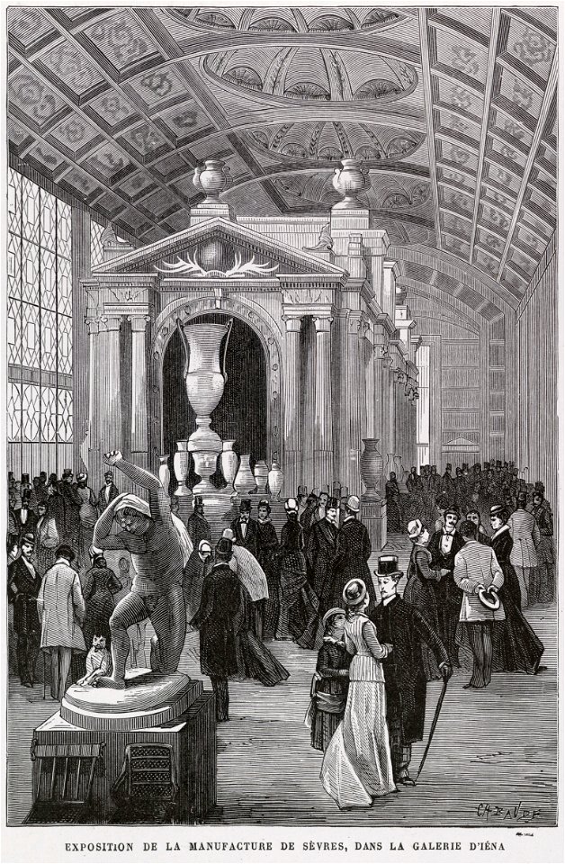 Exposition de la manufacture de Sèvres, dans la galerie d'Iéna