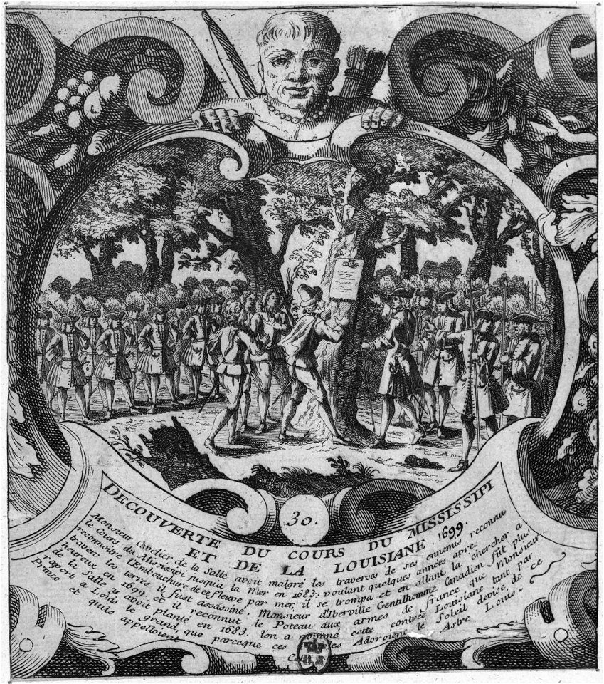 Exploration du cour du Mississippi et fondation de la Louisiane en 1682-1699