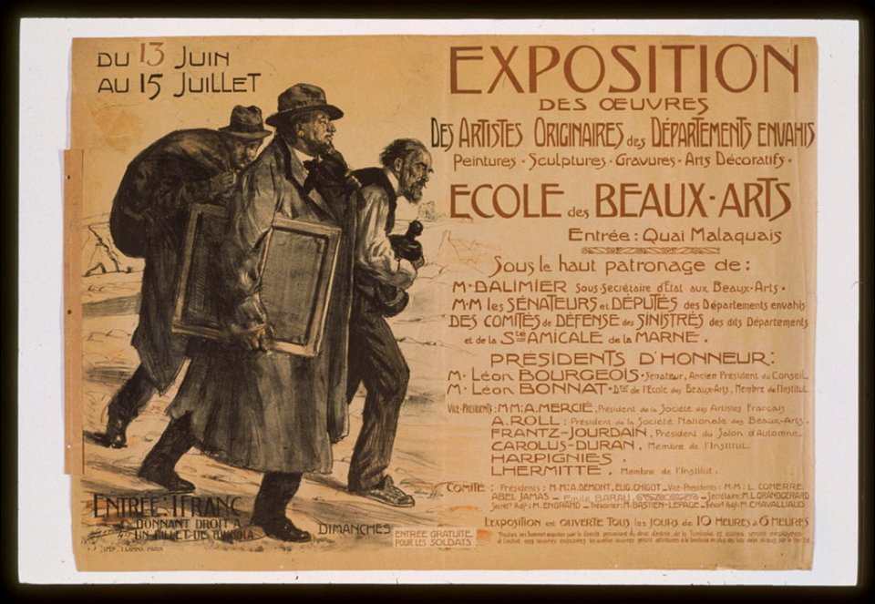 Exposition des oeuvres des artistes originaires des Départements envahis. École des Beaux-Arts LCCN99613590