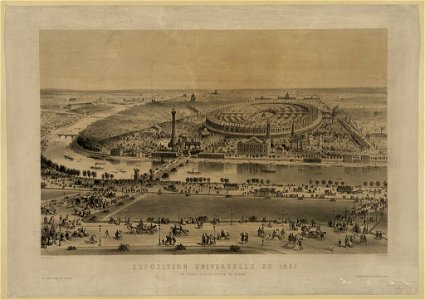 Exposition universelle de 1867, vue geneérale prise des Hauteurs du Trocadeŕo LCCN2003677536