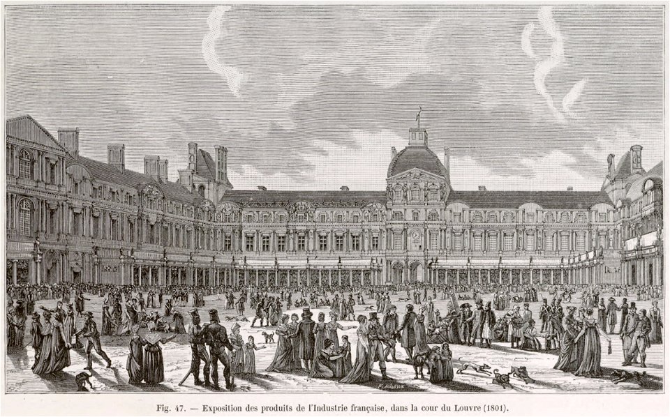 Exposition des produits de l'industrie française, dans la cour du Louvre, 1801