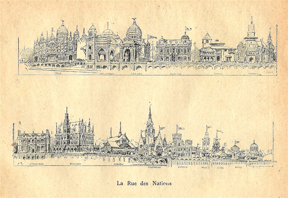 Expo 1900-la rue des Nations