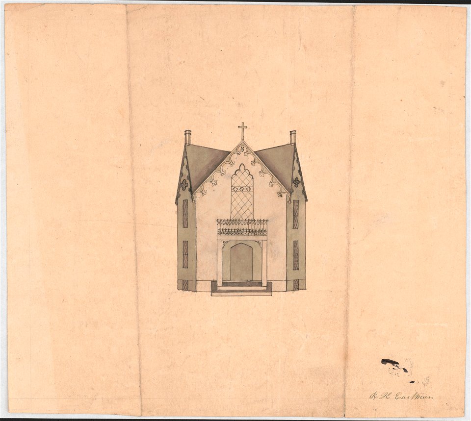 Exterior view of a church) - R.K. Eastman LCCN2016645718