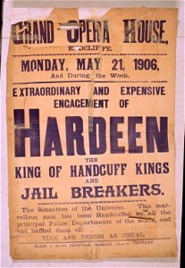 Extraordinary and expensive engagement of Hardeen the king of handcuff kings and jail breakers. LCCN2014636895