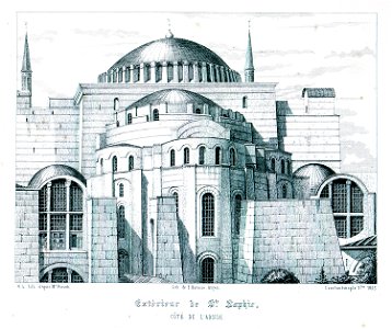 Extèrieur de St Sophie Côté de l'Abside - Godard - Faultrier Victor - 1857