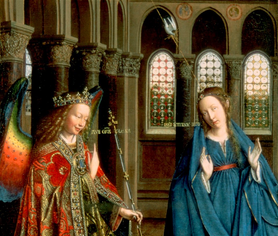 Eyck, Jan van - The Annunciation-figures
