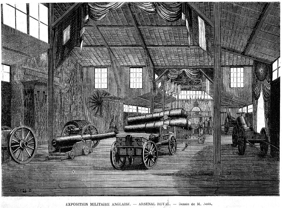 Expo univ 1867 Exposition militaire anglaise - Arsenal Royal par Noël