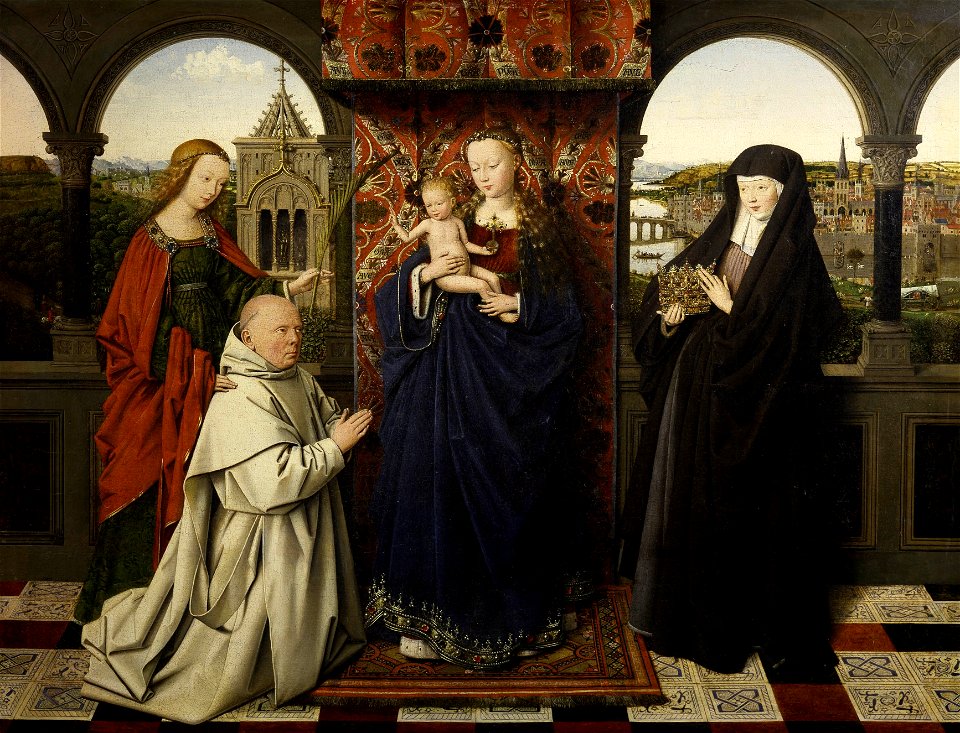Jan van Eyck - Virgin and Child, with Saints and Donor - 1441 - Frick Collection