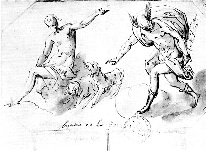 F Brentel - Diana und Merkur FedZeichn.lav. 1599 K10r (UzFBi80)