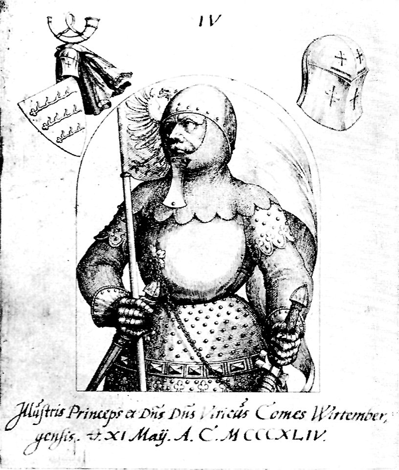 F Brentel - Graf Ulrich III. von Württemberg Radierung 1618 (UzFBi098)